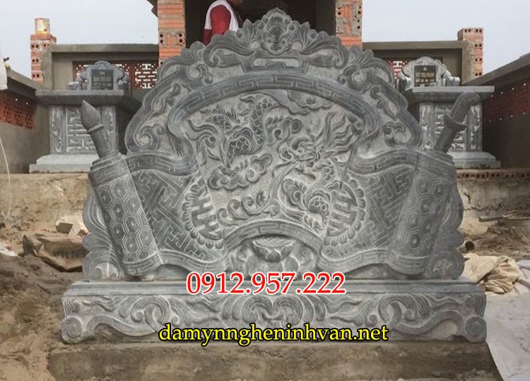 Cuốn thư bình phong tắc môn đá chấn phong thủy 05 Cuốn thư bình phong tắc môn đá chấn phong thủy
