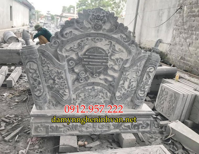 Cuốn thư bình phong tắc môn đá chấn phong thủy 12 Cuốn thư bình phong tắc môn đá chấn phong thủy