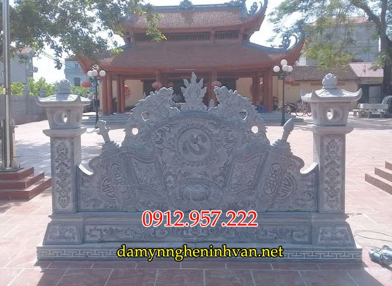 Cuốn thư bình phong tắc môn đá chấn phong thủy 13 Cuốn thư bình phong tắc môn đá chấn phong thủy