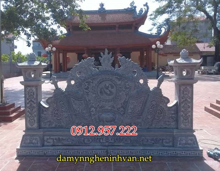 Cuốn thư bình phong tắc môn đá chấn phong thủy Cuốn thư bình phong tắc môn đá chấn phong thủy