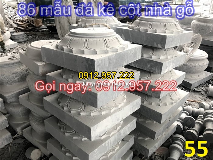 Mẫu đá kê cột nhà 86 mẫu chân cột đá vuông, tròn đẹp dùng để kê cột nhà gỗ