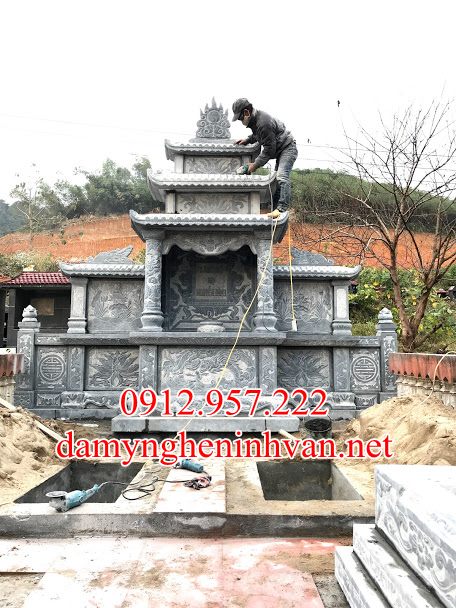 Lăng thờ chung có cánh bằng đá tại Hải Phòng, Am thờ đá đẹp tại Hải Phòng, Miếu thờ thần linh tại Hải Phòng Mộ đá Hải Phòng - Nhận làm khu lăng mộ đá tại Hải Phòng
