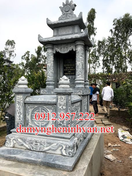 Mộ đá đẹp hai mái Bắc Giang MBG02 Mộ đá đẹp Bắc Giang - Địa làm khu lăng mộ đá đẹp tại Bắc Giang Uy Tín