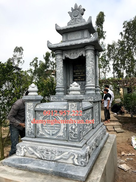 Mộ đá hai mái tại Hà TĨnh , mẫu mộ hai mái tại Hà Tĩnh Mộ đá Hà Tĩnh - Địa chỉ đặt mua lăng mộ đá đẹp uy tín tại Hà Tĩnh