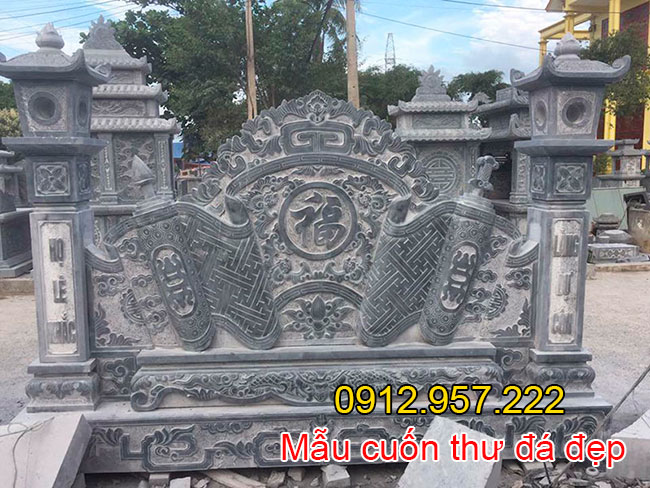 Mẫu cuốn thư đá đẹp