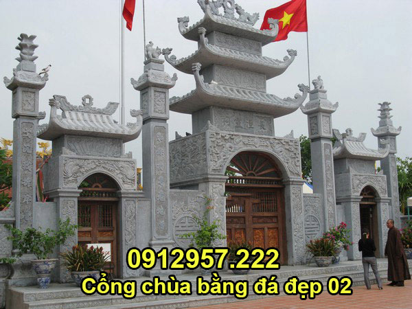 Mẫu cổng chùa bằng đá đẹp chuẩn phong thủy 02 Mẫu cổng chùa bằng đá đẹp chuẩn phong thủy 02