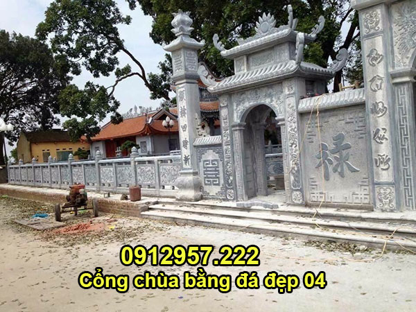 Mẫu cổng chùa bằng đá đẹp chuẩn phong thủy 04 Mẫu cổng chùa bằng đá đẹp chuẩn phong thủy 04