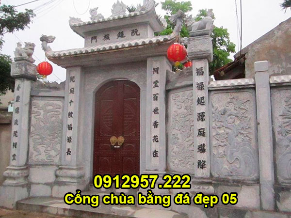 Mẫu cổng chùa bằng đá đẹp chuẩn phong thủy 06 Mẫu cổng chùa bằng đá đẹp chuẩn phong thủy 06