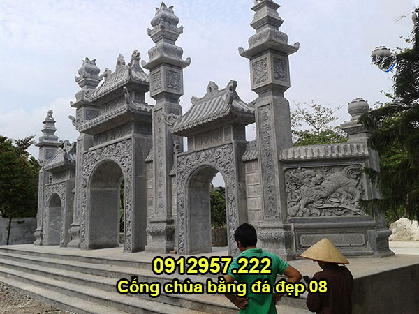Mẫu cổng chùa bằng đá đẹp chuẩn phong thủy 08 Mẫu cổng chùa bằng đá đẹp chuẩn phong thủy 08