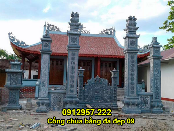 Mẫu cổng chùa bằng đá đẹp chuẩn phong thủy 10