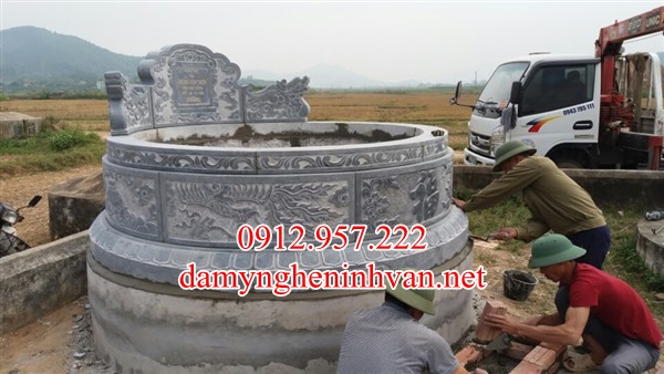 Địa chỉ bán mẫu mộ tròn đá đẹp tại Nghệ An , mộ tròn đẹp tại Nghệ AN