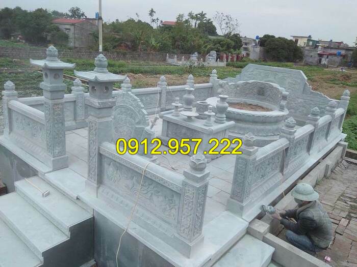 Mẫu mộ đá tròn đẹp của Đá mỹ nghệ Ninh Vân