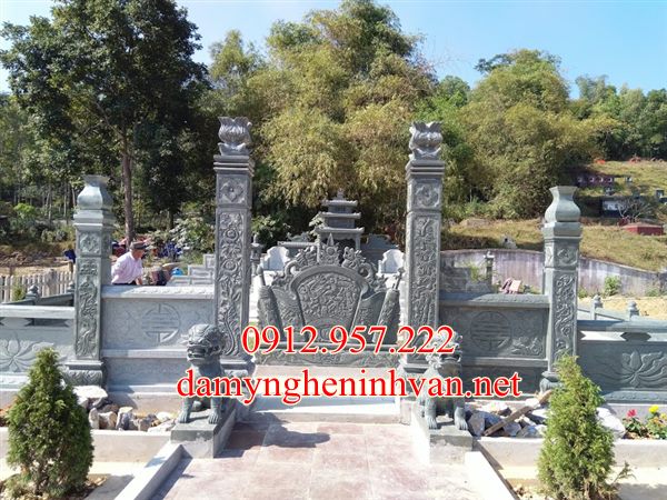 Làm khu lăng mộ đá xanh rêu đẹp tại Bắc Giang- LMDBG01 Mộ đá đẹp Bắc Giang - Địa làm khu lăng mộ đá đẹp tại Bắc Giang Uy Tín