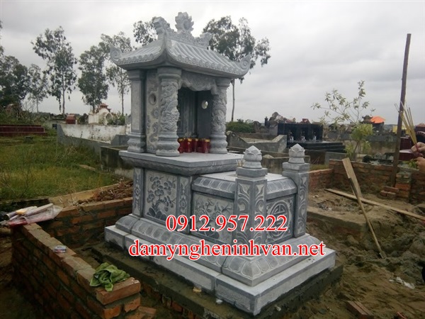 Làm mộ đá một mái đẹp tại Nam Định – MDND02, Mộ đá đẹp Nam ĐỊnh, Mộ đá Nam Định - Bán lăng mộ đá tại Nam Định ở đâu rẻ nhất