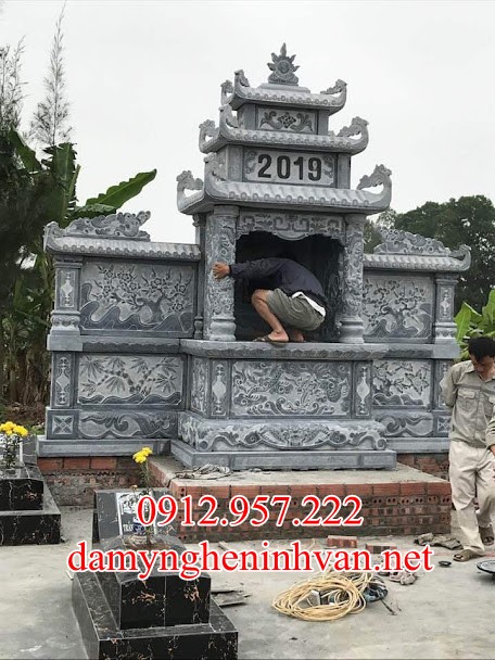 Mẫu lăng thờ chung đá đẹp Nam ĐỊnh, Miếu thờ thần linh tại Nam Định Mộ đá Nam Định - Bán lăng mộ đá tại Nam Định ở đâu rẻ nhất