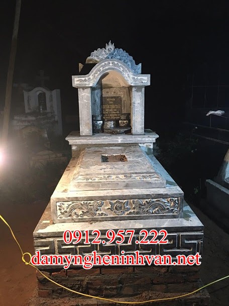 Mẫu mộ đẹp đơn giản tại Nam Định – MDND05, Mộ tam cấp đẹp bằng đá tại Nam ĐỊnh Mộ đá Nam Định - Bán lăng mộ đá tại Nam Định ở đâu rẻ nhất