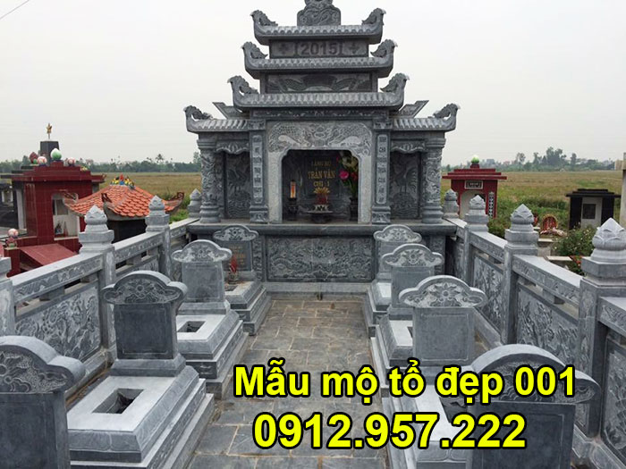 10 mẫu mộ tổ bằng đá xanh tự nhiên đẹp nhất tại Ninh Vân Ninh Bình