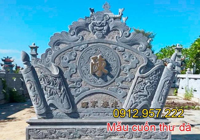 Mẫu cuốn thư đá