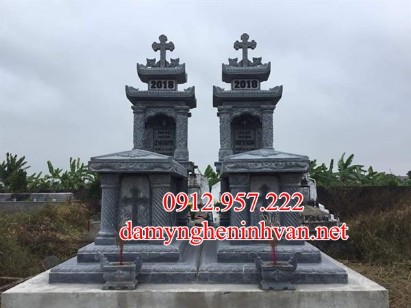 Xây mộ công giáo đá đẹp phú thọ -MCGPT01, Mộ công giáo phú thọ Mộ đá Phú Thọ - Nhận làm mộ đá tại Phú Thọ giá rẻ nhất