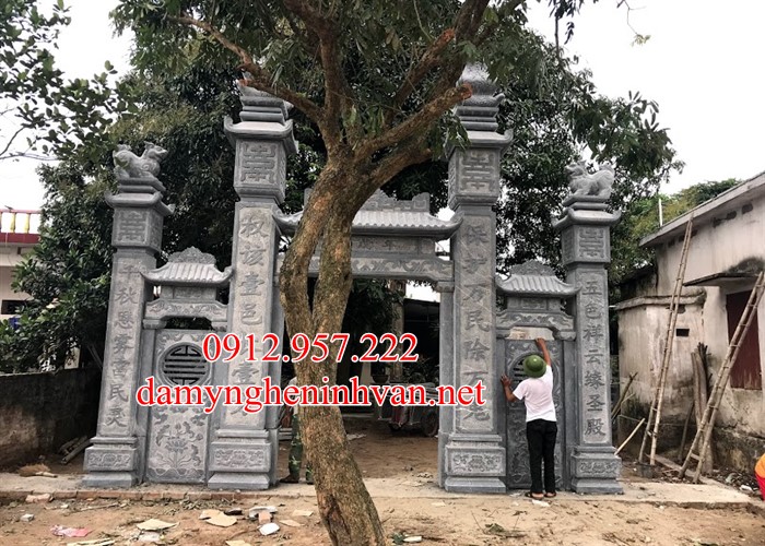 Cổng đá Thái Bình – Cổng đền, cổng đình, Cổng làng, Cổng chùa bằng đá xanh Thái Bình