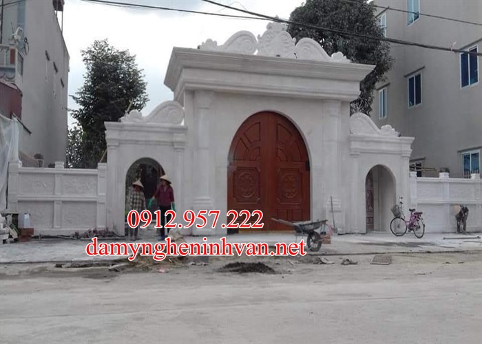 Cổng nhà riêng biệt thự bằng đá trắng tại Hải Phòng -HP03, Cổng đá tại Hải phòng, Cổng Biệt thự tại Hải Phòng Cổng nhà riêng biệt thự bằng đá trắng tại Hải Phòng -HP03, Cổng đá tại Hải phòng, Cổng Biệt thự tại Hải Phòng