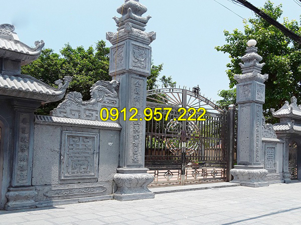 Mẫu cột cổng bằng đá cho nhà thờ họ, đền chùa đẹp nhất
