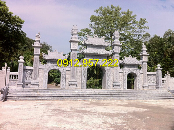 Mẫu cổng đình chùa bằng đá đẹp