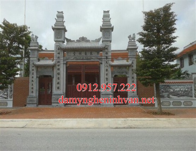 Mẫu cổng tam quan chùa bằng đá khối tại Phú Thọ -PT01, Cổng chùa bằng đá tại Phú Thọ, Cổng đá Phú Thọ, Cổng làng Bằng đá tại Phú Thọ 