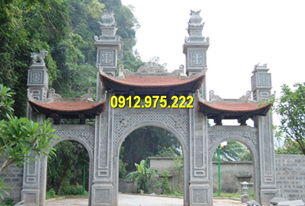 Sản phẩm cổng chùa đá xanh tự nhiên tại Đà Nẵng