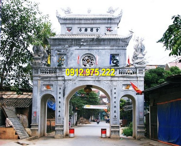 Địa chỉ thi công lắp đặt cổng đình chùa đá tại Đà Nẵng