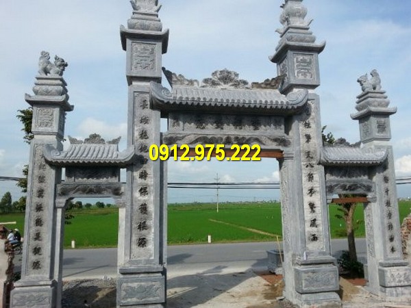 Thi công lắp đặt cổng chùa bằng đá tại Ninh Thuận