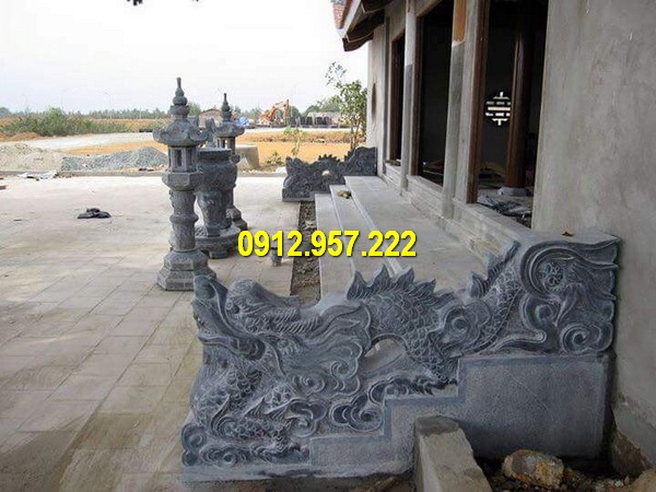 Mẫu chiếu rồng bằng đá đẹp cho nhà thờ họ, đình chùa
