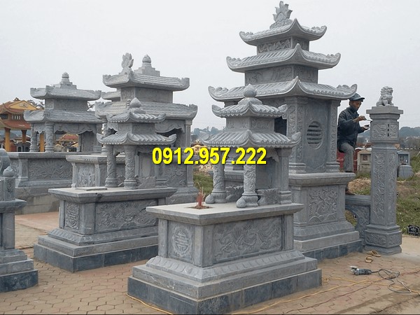 Các mẫu ngôi mộ đá khối hai mái, ba mái đẹp nhất Việt Nam