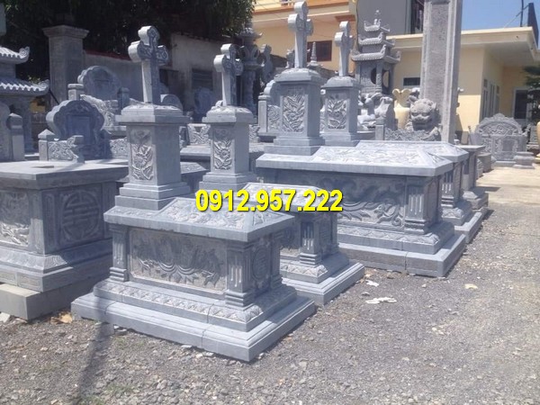 Các mẫu mộ đá công giáo Ninh Bình kích thước đa dạng