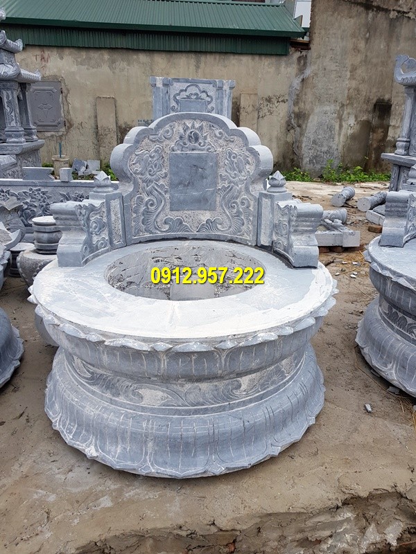 Mộ tròn tam sơn kích thước nhỏ, phù hợp với các khu lăng mộ gia đình