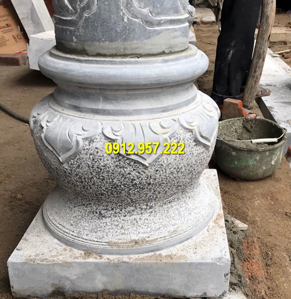 Thi công lắp đặt bán mẫu chân cột đá tròn ở Trà Vinh