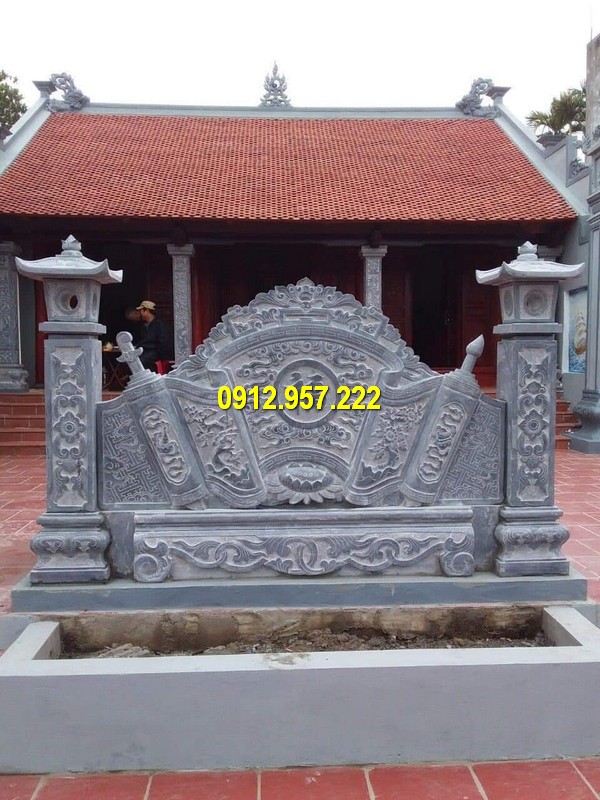 Lắp đặt bức bình phong lăng mộ tại Nghệ An