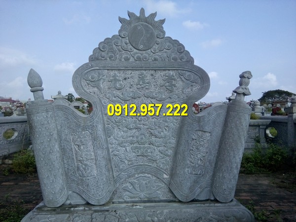 Giá cuốn thư đá bình phong tại Long An
