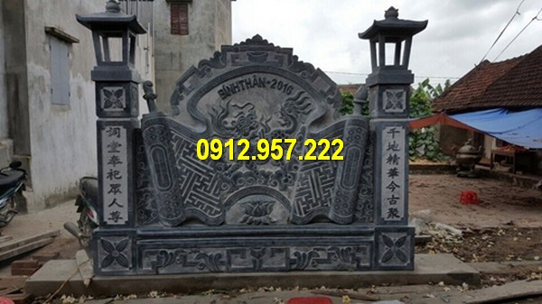 Thi công bình phong cuốn thư đá đẹp ở Sóc Trăng