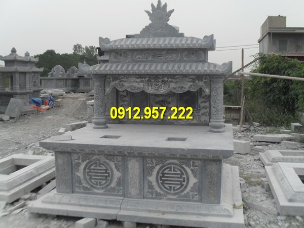 Lăng thờ đôi bằng đá trắng Giá mộ đá đôi - Báo giá mộ đá đôi đẹp, mộ đôi bằng đá Ninh Bình