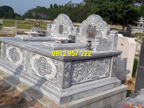 Mộ đôi đá tam sơn nhiều cấp Giá mộ đá đôi - Báo giá mộ đá đôi đẹp, mộ đôi bằng đá Ninh Bình