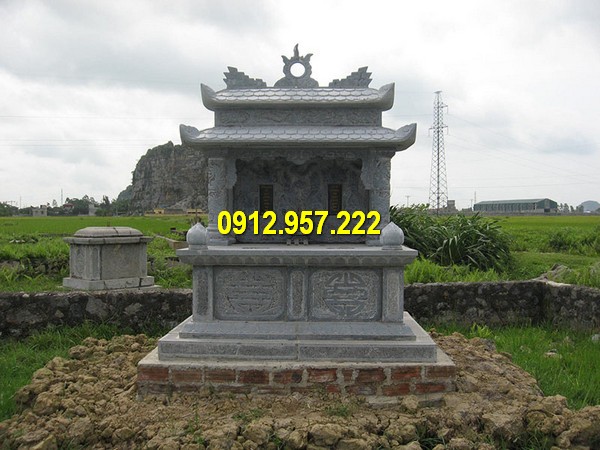 Mẫu thiết kế lăng mộ đôi bằng đá Ninh Bình chuẩn phong thuỷ
