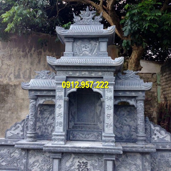Mẫu lăng thờ chung hai mái Lăng mộ đá hai mái Ninh Vân Ninh Bình đẹp giá rẻ