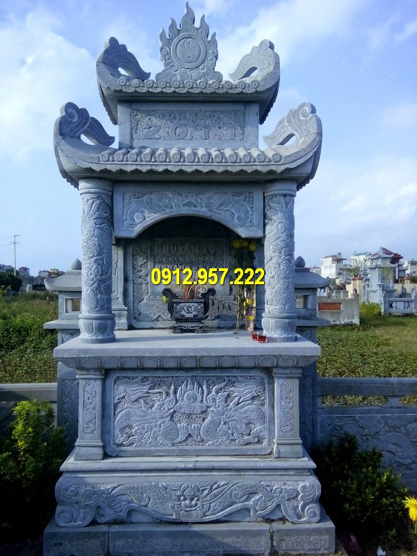 Lăng thờ chung bằng đá Ninh Vân Ninh Bình Lăng mộ đá hai mái Ninh Vân Ninh Bình đẹp giá rẻ