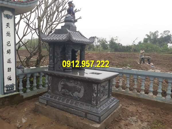 Mộ đá 1 mái thiết kế đơn giản Mẫu mộ đá một mái - Hình ảnh mộ đá một mái đẹp nhất Việt Nam