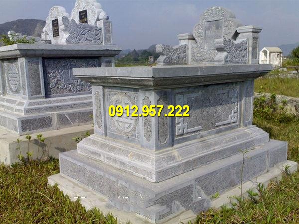 Mộ bành đá thiết kế đơn giản Mẫu mộ bành đá tự nhiên đẹp, kích thước chuẩn phong thuỷ