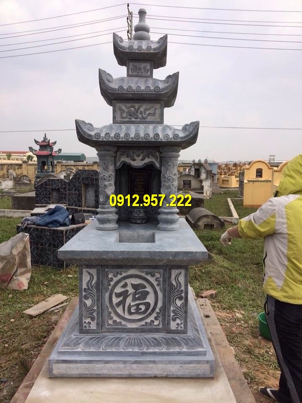 Đá mỹ nghệ Thái Vinh bán làm mộ đá ba đao giá rẻ uy tín Mộ đá 3 mái - Mẫu mộ ba mái đá tự nhiên đẹp nhất Việt Nam