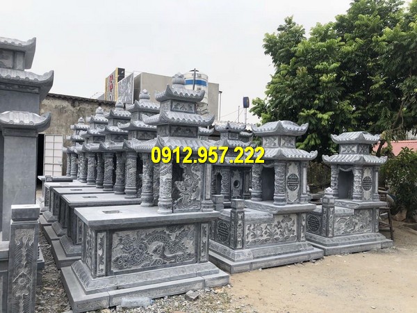 Thi công mộ đá ba đao chuẩn phong thuỷ Mộ đá 3 mái - Mẫu mộ ba mái đá tự nhiên đẹp nhất Việt Nam