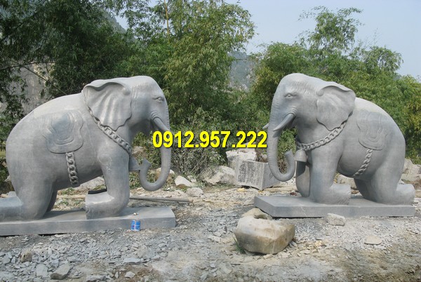 Voi là loài vật tượng trưng cho sức mạnh, cát tường Tượng con voi bằng đá đẹp chuẩn phong thuỷ