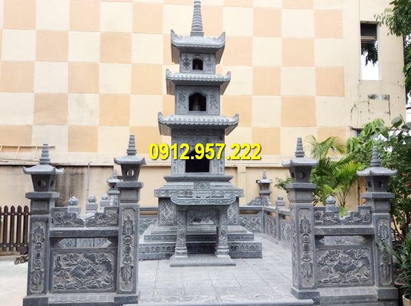Cổng đá, lan can đá trong khu lăng mộ dòng họ Lăng mộ đá tại Hà Nội - Địa chỉ bán lăng mộ đá tại Hà Nội giá rẻ uy tín